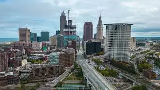 Cleveland Skyline Sherwin-Williams HQ 4K Hyperlapse - Part 107 Drone Pilot