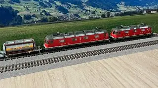 SBB HUPAC Zug mit Schiebelok um 2012 (Variante II)