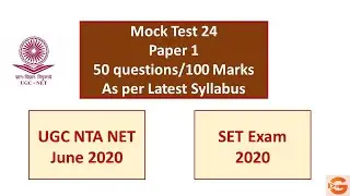 Full Syllabus Mock Test 24 | UGC NTA NET/SET paper1 June 2020