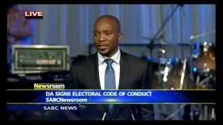 DA pledges on electoral code of conduct