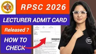 rpsc lecturer admit card 2026 | rpsc lecturer hall ticket 2026