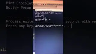 ice cream shop output c++ 