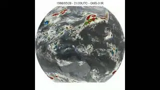 Infrared Satellite Timelapse from the Year 1988 - GMS-3