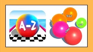 AZ Ball Run Rush 2048 | Gameplay ep.01 | 2048 Mode Lv.1-10