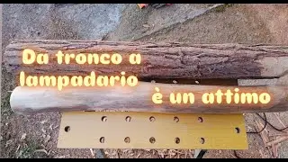 Come fare un lampadario rustico con un tronco #lampada #arredamento #rustico #tronco #faidate