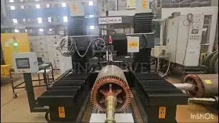 Automatic rotor bar swaging machine