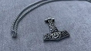Skreytt mjolnir Thors hammer pendant h&aacute;lsmen viking skartgripaverksmi&eth;ja heilds&ouml;luver&eth;