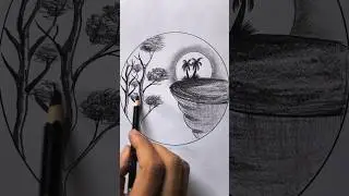 Easy sketch drawing #beautifuldrawing #landscapedrawing #bestdrawingpencil #art #shortdrawing