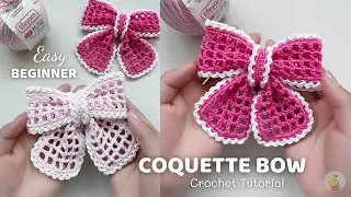 How to Crochet a Coquette Bow 🎀 | Easy Beginner