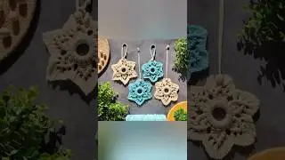 Macrame Snowflakes❄️ #macramesnowflakes #macramecommunity #christmasdecor #christmastreedecoration