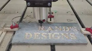 Carving a rustic reclaimed wood sign on the Longmill MK2 CNC router.