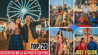 Navratri & Dussehra Mela AI Photo Editing | Couple Festival Photo Editing Prompts
