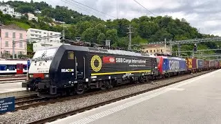 #270# TRENI MERCI - Bell&rsquo;intermodale in transito verso Bellinzona-San Paolo! #alptransit