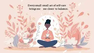 Every small act of self-care brings me closer to balance mantra