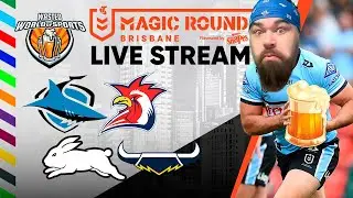NRL Live Stream | Sharks vs Roosters / Rabbitohs vs Cowboys | Round 11 - 2024