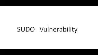 SUDO Vulnerability
