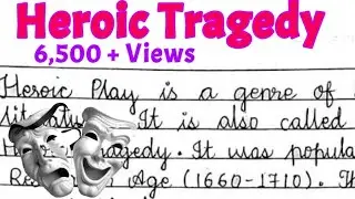 Heroic Tragedy | Play #genres_of_plays #heroic_tragedy #father #john_dryden #english_literature