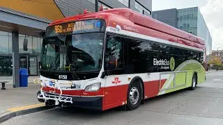 TTC Eastbound Ride Video on 6158 on route 96D Wilson to Jane Street via John Garland & Kipling Ave