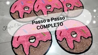 Tapete frufru passo a passo completo, para iniciantes, tapete de rosquinha, jogo de cozinha