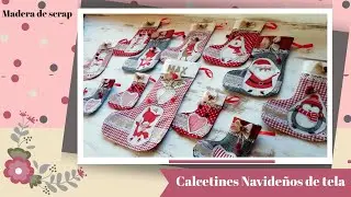Calcetines Navide&ntilde;os de tela