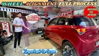 Car Wheel Alignment|| i20 Wheel Alignment Staring Problem Solve || Car Maintenance Tips ￼