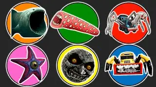 Spin Wheel The Bloop, Train Eater, Thomas Lipan, Starro, Scary Moon, School Bus Eater