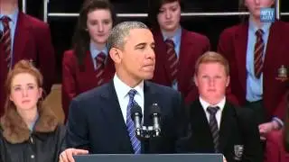 Video Reden von Pr&auml;sident Barack Obama und First Lady M. Obama in Belfast Nordirland am 17.6. 2013