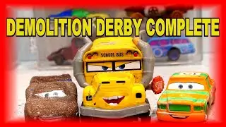 Pixar Cars Miss Fritter +  Thunder Hollow Speedway Demolition Derby Custom Smash up Cars!