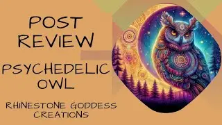 ✨️ Post Review ✨️ Psychedelic Owl - Rhinestone Goddess Creations ✨️ 