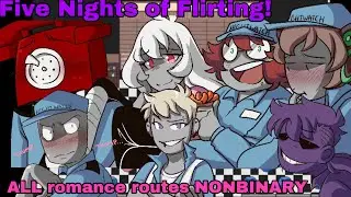 ALL ROMANCE ENDINGS - Five Nights of Flirting - FNaF Fangame - No Commentary