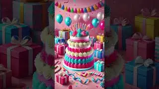Happy Birthday Greeting Video 🎂✨ Happy Birthday E card | Blue ,Pink and White Happy Birthday wishes