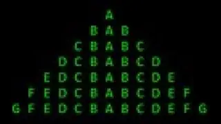 Write a C program to print alphabet pattern(code in first comment)