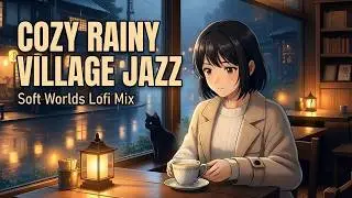 Soft Worlds Village Caf&eacute; ☕ Rainy Italian Coffee Window with Original Lofi Jazz