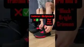 Traction test of the Nike Kyrie low V in the &ldquo;Black Bright Crimson&rdquo; colorways. #basketball #sneaker