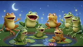 Nine Little Frogs Count the Stars | Kids Songs and Nursery Rhymes