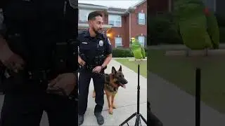 CCTV: Parrot Talks Trash to Police Dog! 🦜🐕😂 | Funny AI CCTV Video | CamX Originals
