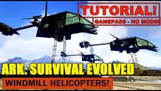 Ark:SE - Windmill Helicopters on Raft/Boat - Speedbuild Tutorial