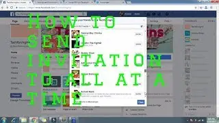 How to send invitations to all friends to like a  facebook page or group
