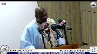 POST BUDGET SPEECH PRESS CONFERENCE BY THE MINISTER OF FINANCE AND ECONOMIC AFFAIRS