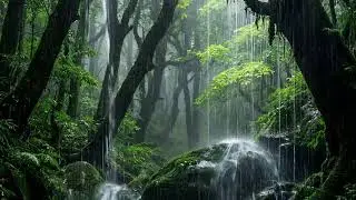 Misty Forest Rain Soundscape With Gentle Thunder For Meditation And Focus Practice