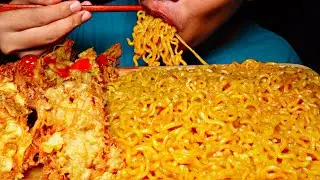 ASMR MUKBANG | Crispy Mushroom Tempura & Savory Noodles (So Crunchy!) | EAT WITH AG @hamzymukbang