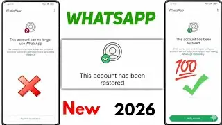 WhatsApp Ban Problem New Solution 2026 | This account can no longer use WhatsApp Problem New 2026