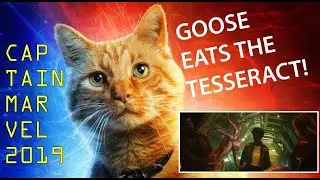Captain Marvel 2019: Goose (the cat/ flerken) eats tesseract scene