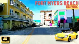 Fort Myers Beach Florida - Driving Through