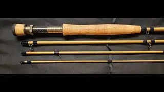 Schell Fly Rod Custom 2 weight 10' Carbon Nymphing Rod, 4 piece, Gold Medium-Slow Action