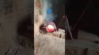 Metal melting process || Metal west lawa outside #metal