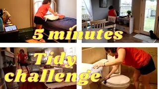 5 Minute Tidy Challenge /Clean with me/ 4 rooms 5 minute to clean