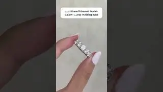 5.25ct Round Diamond Double Gallery Band