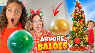 MONTAMOS A &Aacute;RVORE DE NATAL DA CASA NOVA COM BAL&Otilde;ES - FAM&Iacute;LIA BELLA E LUCCA SHOW