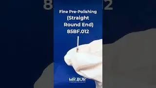 Fine Grit Pre-Polishing Straight Round Bur | Diamond Dental Bur